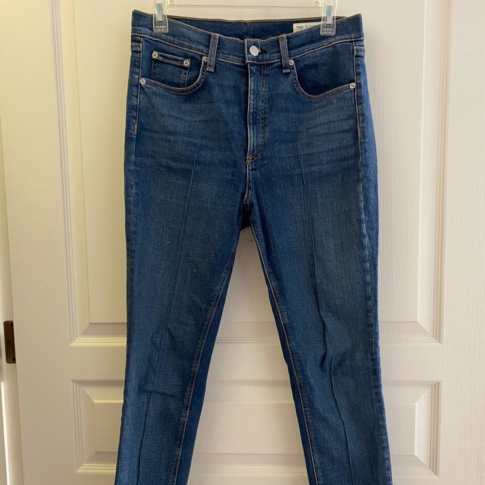 Rag & bone high rise ankle skinny